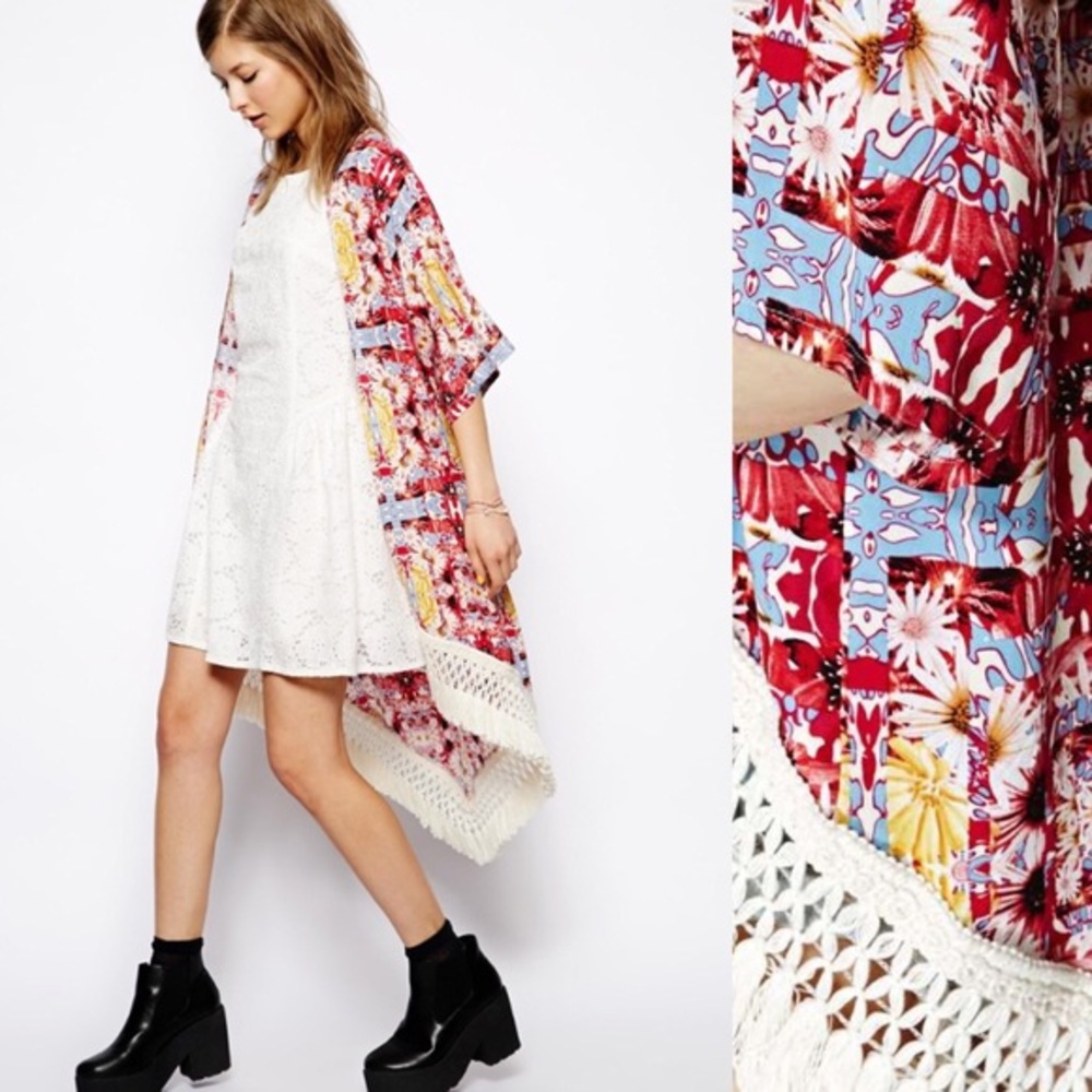 MINKPINK Combi Garden Floral Kimono